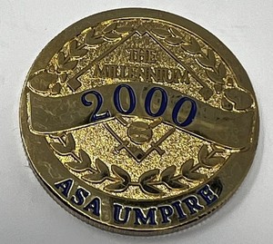2000 ASA Umpire Flip Coin USA Softball American Softball Association