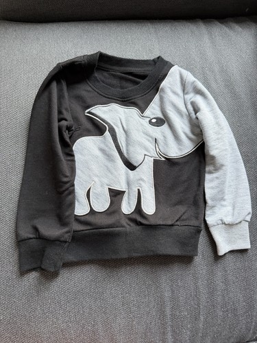 2T Unisex Baby Toddler Elephant Pullover Sweater Long Sleeve Black Gray