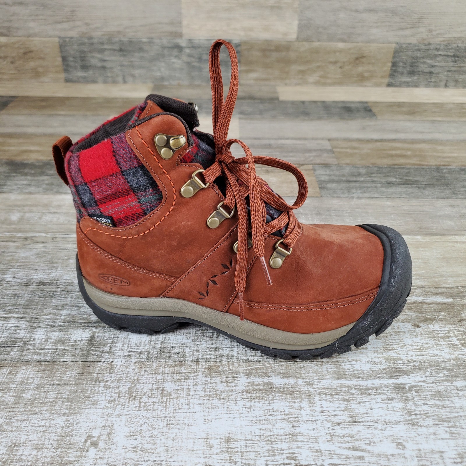 Scarpe da trekking invernali Keen Kaci III da donna taglia 7 5 rosse impermeabili stringate medie