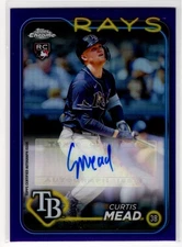 2024 Topps Chrome Update Autographs Purple Refractor #AC-CME Curtis Mead #/250
