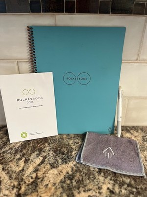 Rocketbook Core Reusable Notebook Light Blue Dot Grid Letter Size with Pen