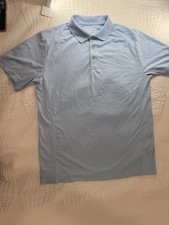 Nike Golf Tour Performance Dri-FIT Light Blue Polo Shirt Men's M Short Sleeve