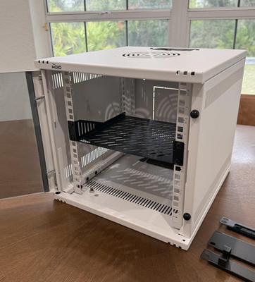 10'' Wall Mount 6U Network Cabinet - 110Lbs Capacity, White Server Rack Set