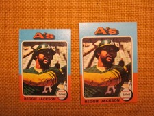 1975 TOPPS BASEBALL CARD#300 REGGIE JACKSON NM TO NR NM+......... MINI EX/EX++NM
