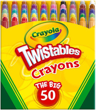 Crayola Mini Twistable Crayons 50Ct No Peel Coloring Set Kids Gift