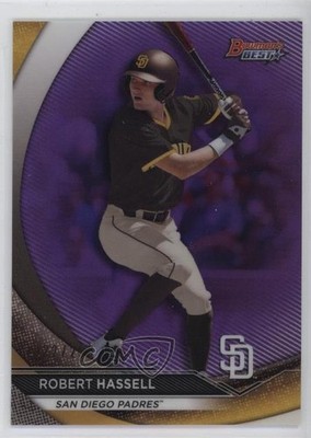 2020 Bowman's Best Top Prospects Purple Refractor 22/250 Robert Hassell III 17yt