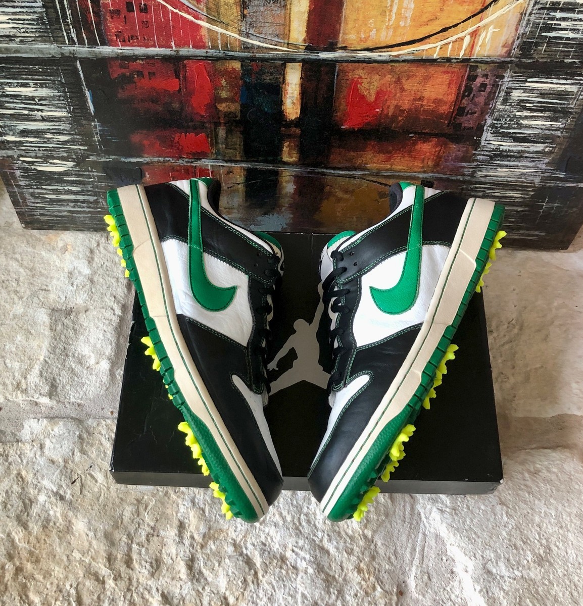 Nike Dunk Game Royal NG Low Golf Shoes Spikes White Green 484294