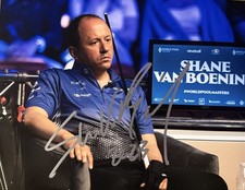 SHANE VAN BOENING SIGNED 8x10 PHOTO BILLIARDS POOL AUTOGRAPHED AUTHENTIC COA