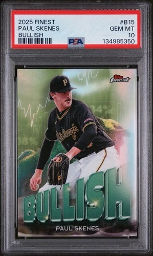 2025 Topps Finest #B-15 Paul Skenes Bullish Case Hit Sp Psa 10 GEM MINT PIRATES