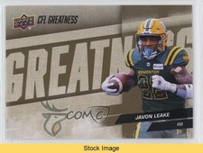 2024 Upper Deck CFL CFL Greatness Gold Javon Leake #96 READ r6v