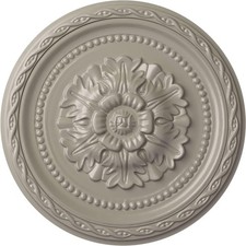 Ekena Millwork CM11PAPWS 11 1/2"OD x 1"P Palmetto Ceiling Medallion, Pearl White