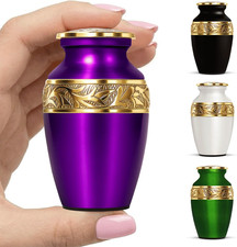 Solace Forever Small Urns for Human Ashes - Decorative Mini Memorial Urn for Wom