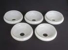 5 Matching Art Deco Light Shades Opalescent Milk Glass w/ 1 ¾" Slip Fitter SH927