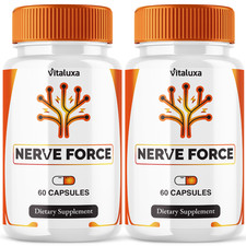  2 Pack Nerve Force, NerveForce Advanced Brain Memory Supplement 120 Capsules 