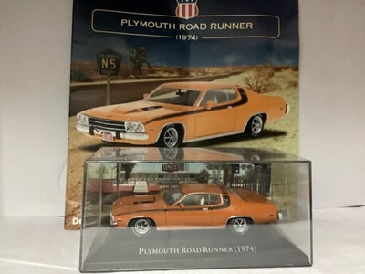 American Cars PLYMOUTH ROAD RUNNER 1974 1:43 Die-Cast Modellauto, Neu DEAGOSTINI
