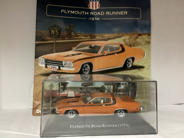 American Cars Plymouth Road Runner 1974 1:43 Die-Cast Modellauto, Neu Deagostini-image
