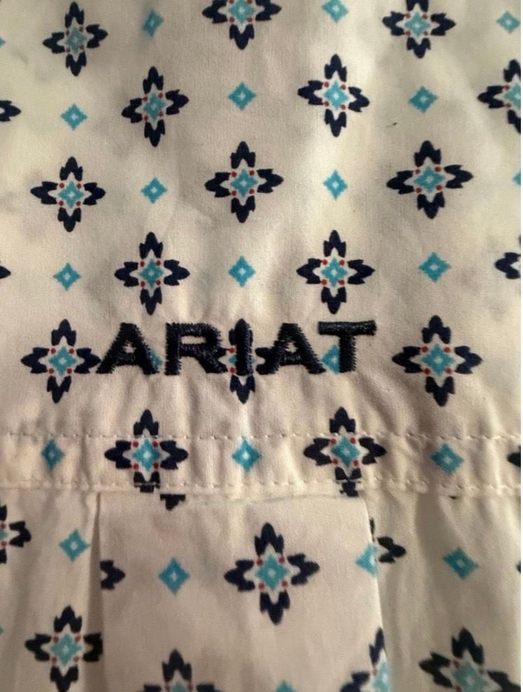 Ariat Pattern Designs Ariat Seton Classic Men’s XXLT Short Sleeve Button Down Western ...