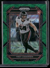 2022 Panini Prizm Troy Andersen Green Scope Prizm RC /75 #394 Atlanta Falcons