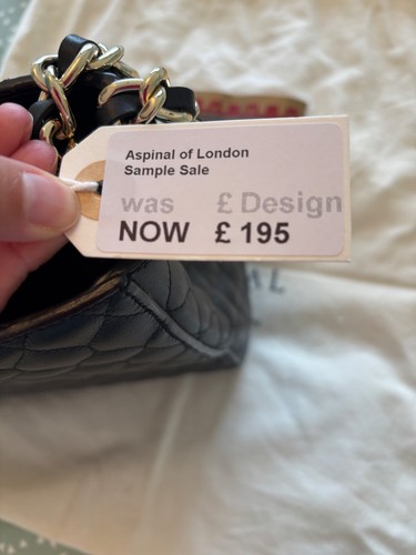 ASPINAL OF LONDON BLACK QUILTED BAG (NEW) - Picture 3 of 12