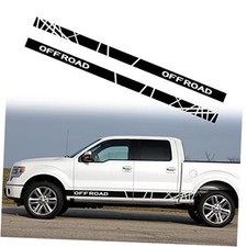 Compatible with 2PCS Car Body Modified Sport Style Stripe Sticker Graphic Black