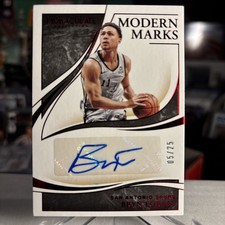 2019-20 Panini Immaculate Modern Marks Bryn Forbes Spurs AUTO Red SSP /25