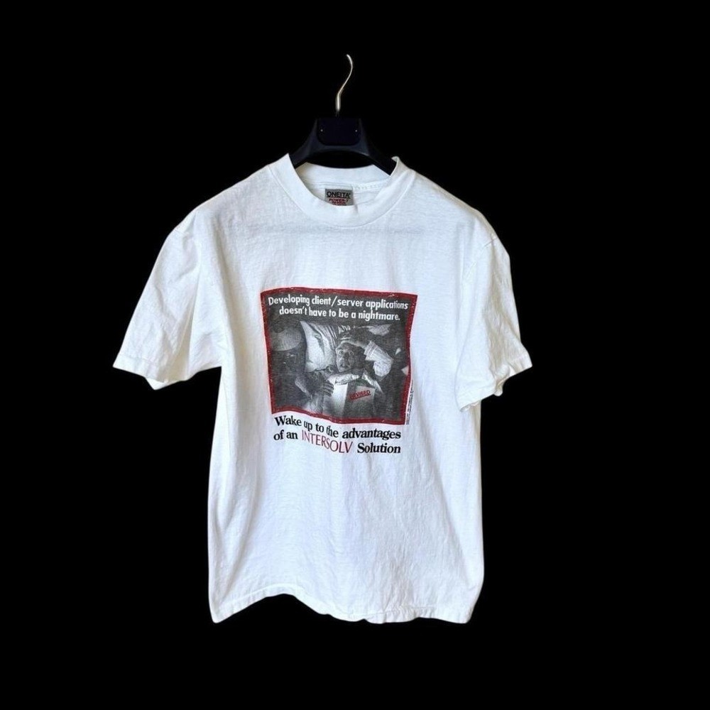 Vintage 90s Intersolv Computer Tech Software Promo T-Shirt Large Silicon Valley