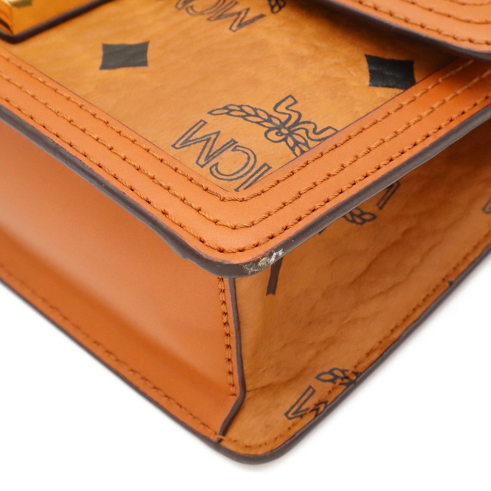 MCM Tracy Mini Visetos Logogram MWRBAWO05CO001 PVC Cognac 2WAY Chain ...