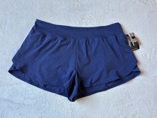 Avia Womens Peri Blue Zippered Pocket Compression Waist Running Shorts XXXL 22