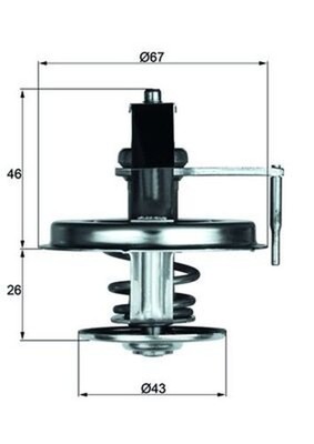 MAHLE Thermostat Kühlmittel TX 22 84D für MERCEDES C126 KLASSE W126 380 SEL 126