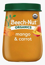 Beech-Nut Organics Mango Carrot Stage 2 Baby Food Jars 4oz 10ct Exp 11/2026