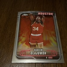 Topps 2024-25 Chrome Hakeem Olajuwon #115 Houston Rockets Basketball Card