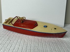 Hornby by Meccano SWIFT Vintage Speedboat Mechanical Wind Up WORKS. Large Size