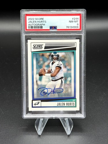 Jalen Hurts 2022 Score Auto Philadelphia Eagles PSA 8