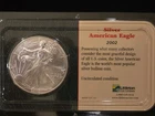 2002 Silver American Eagle Gem BU In Littleton Plastic Pack - UNC Silver Eagle