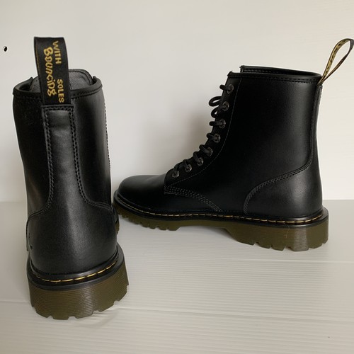 Men's Shoes Dr. Martens LEATHER 8-Eye Combat Boots BLACK Awley Size 13 T Lamper - Picture 7 of 18