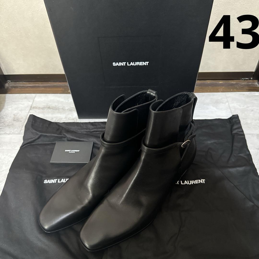 Stivali Saint Laurent Uomo 9.5US Nero Tacco Outlet 2024