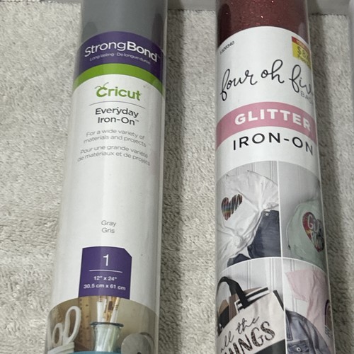 5 Feuilles De Vinyle Permanent Cricut Doré, Argenté, Rouge Et Blanc 30 4 X 13 9 Cm