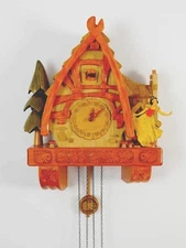 NEW 2006 DISNEY LE 1000 SNOW WHITE COTTAGE HAND CRAFTED WOOD CUCKOO WALL CLOCK