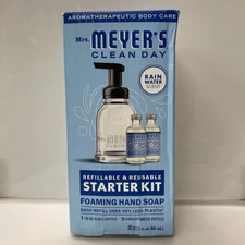 MRS. MEYER'S CLEAN DAY Foaming Hand Soap Starter Kit, Rain Water Scent Hand Soap