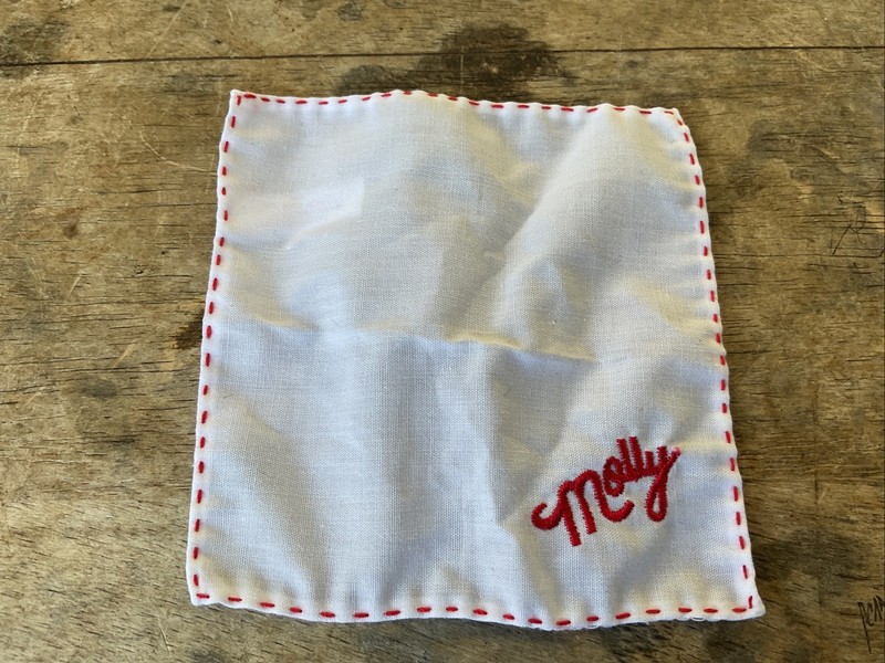 Pleasant Company American Girl Doll Molly Red White Handkerchief Kerchief