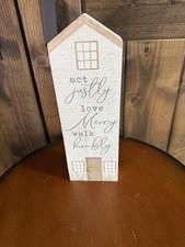 Transpac Wood 4.96 Inch White Spring Little House Decor