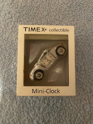 NEW! Timex Car Quartz Collectible Mini Clock Silver Porsche Car