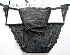 VICTORIA'S SECRET PINK Wink String Bikini Panty S M L XL Black VS Lace NWT