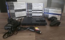 Sony PlayStation 2 PS2 Slim Console SCPH-70003 Bundle + 33 Games & Accessories