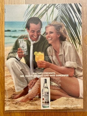 Bacardi Rum Drinks Sandpiper Old Fashioned 1983 Vintage Ad Werbung Reklame
