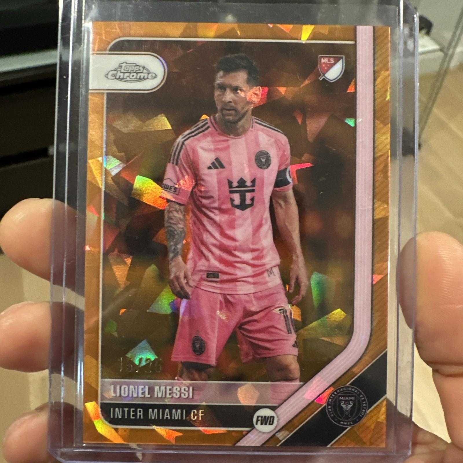 2026 Topps Chrome SAPPHIRE MLS Lionel Messi #10  Orange 15 /25 - Inter Miami FC view 11