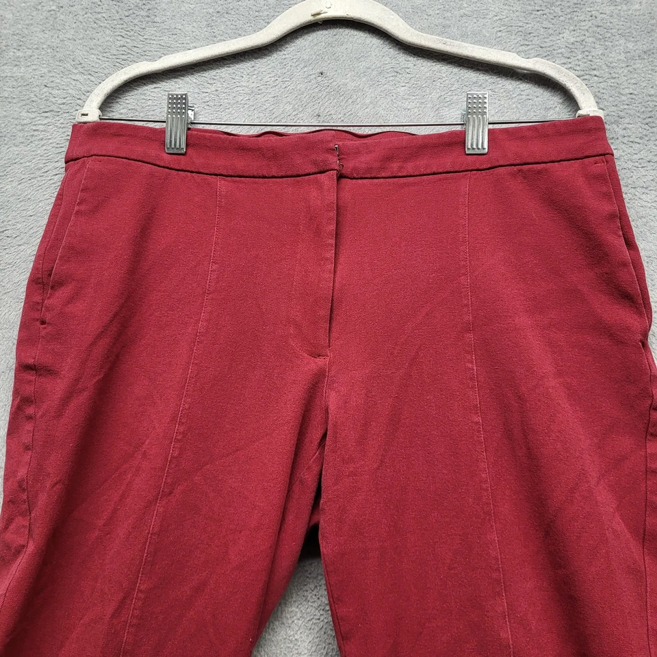 Pantalones de vestir Jill para mujer 12 rojos premium bielásticos entrepierna de 26" Foto 4 de 4