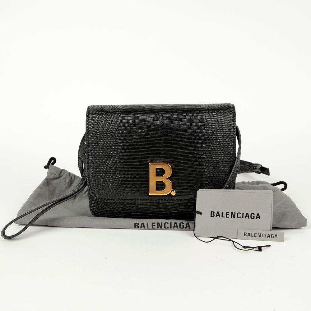Balenciaga■B LOGO ブラック クロスバッグ バレンシアガ Bロゴ 592898 レディース レザー ショルダーバッグ