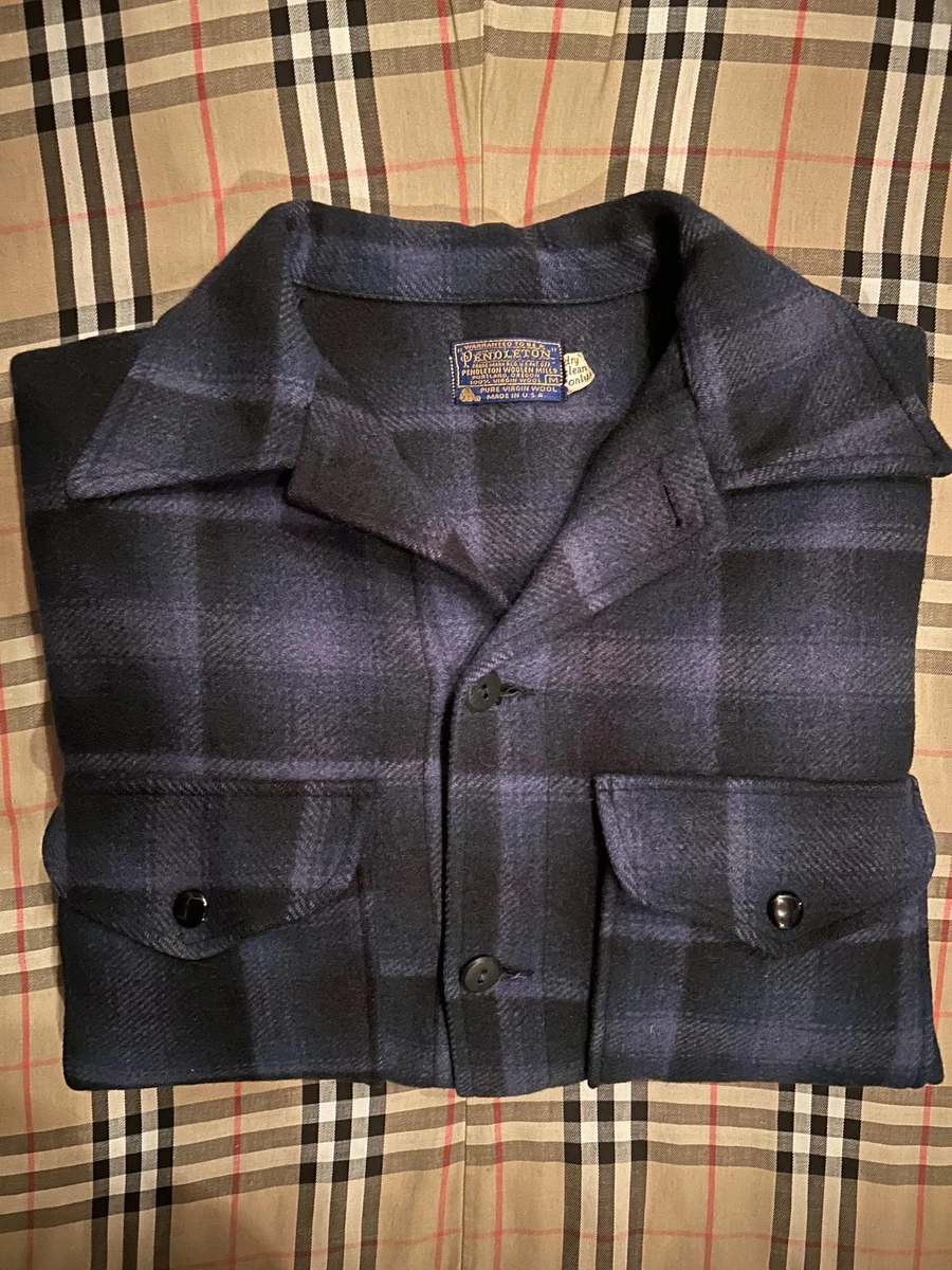 PENDLETON 70s Ombré Plaid Ranch Coat 70's~ PENDLETON Ombre Plaid Wool Coat 70年代 ペンドルトン ウール