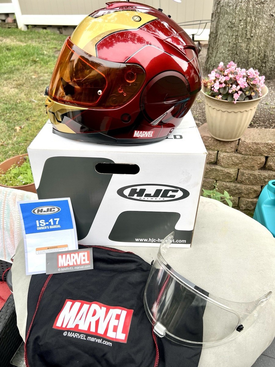 HJC IS-17 Marvel “Iron Man” Full Face Helmet/OEM Box, Visors, Bag